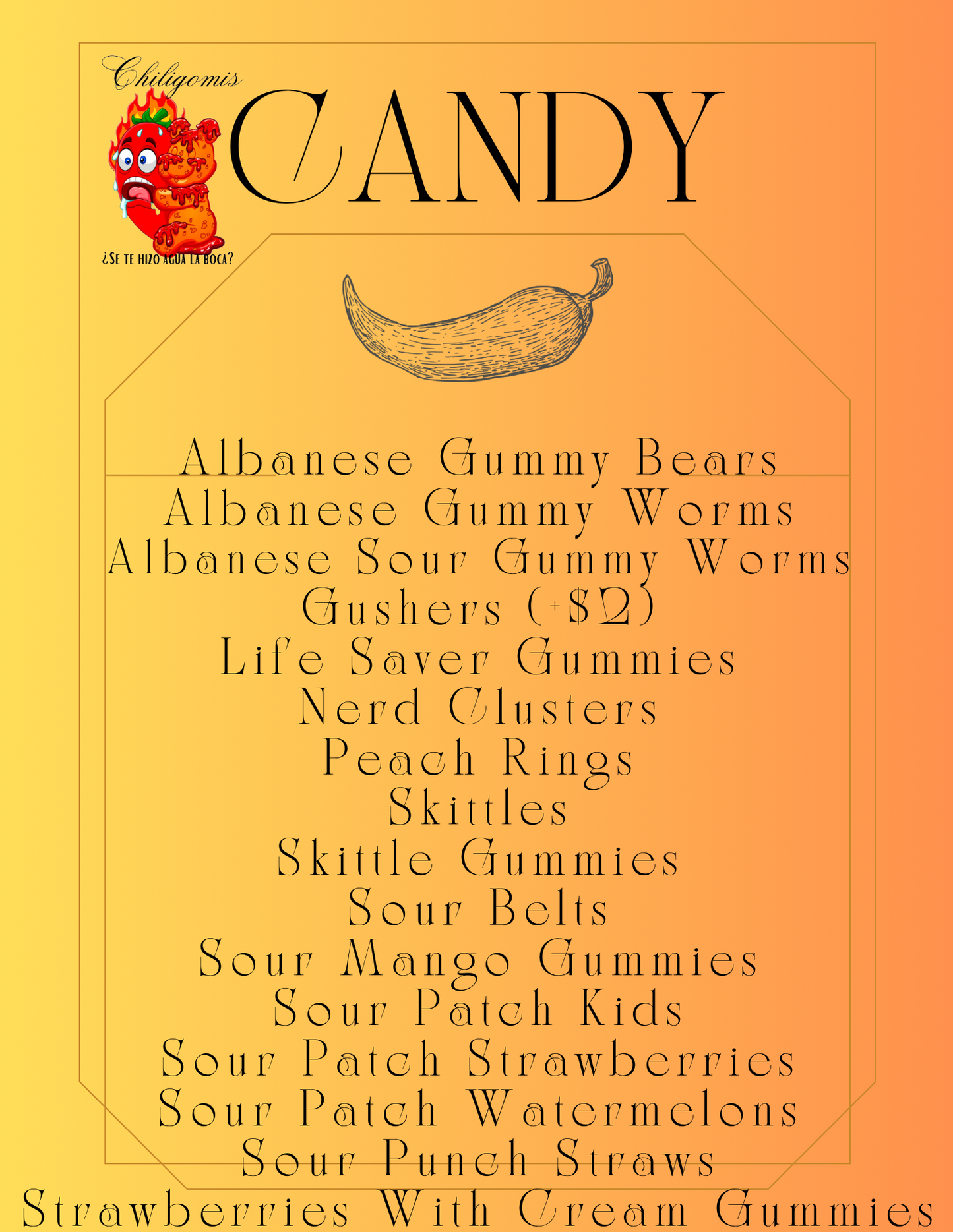 Chamoy Candy Platter β Custom Mix